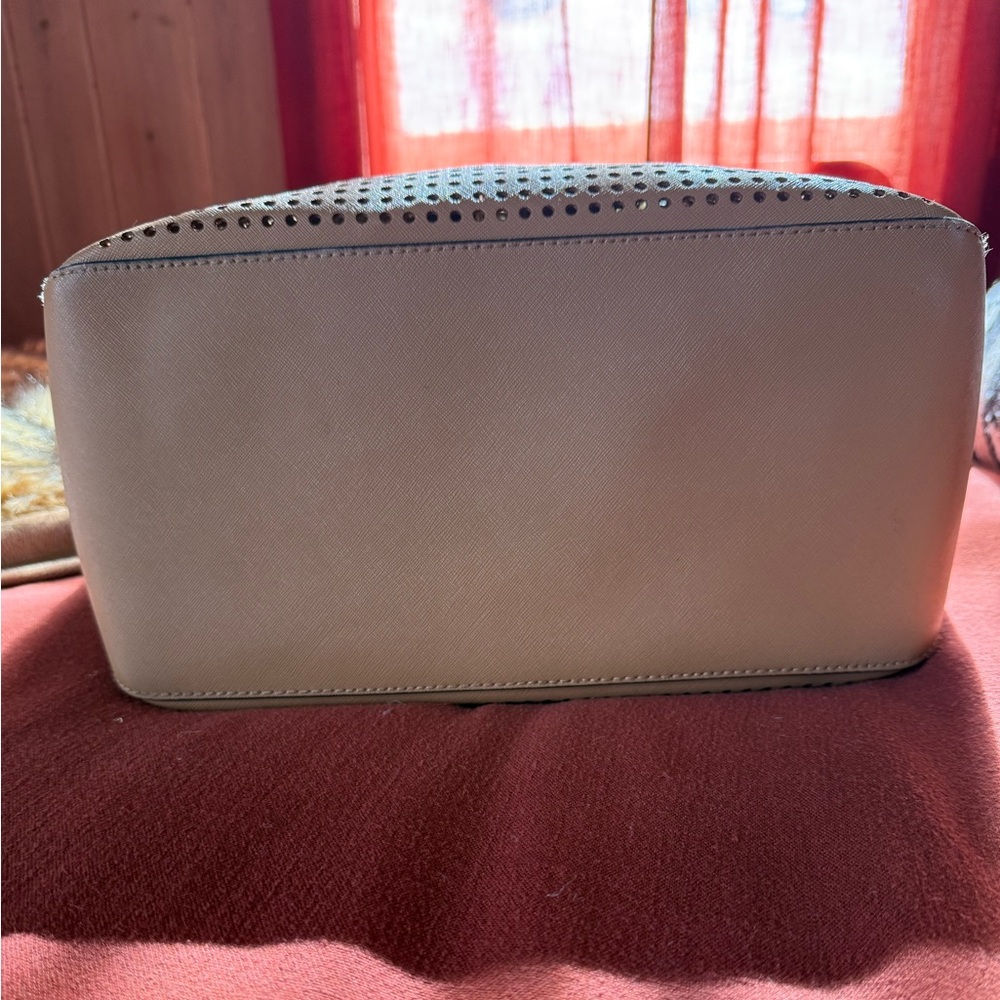 Tan Perforated Tote Bag - Picture 9 of 9